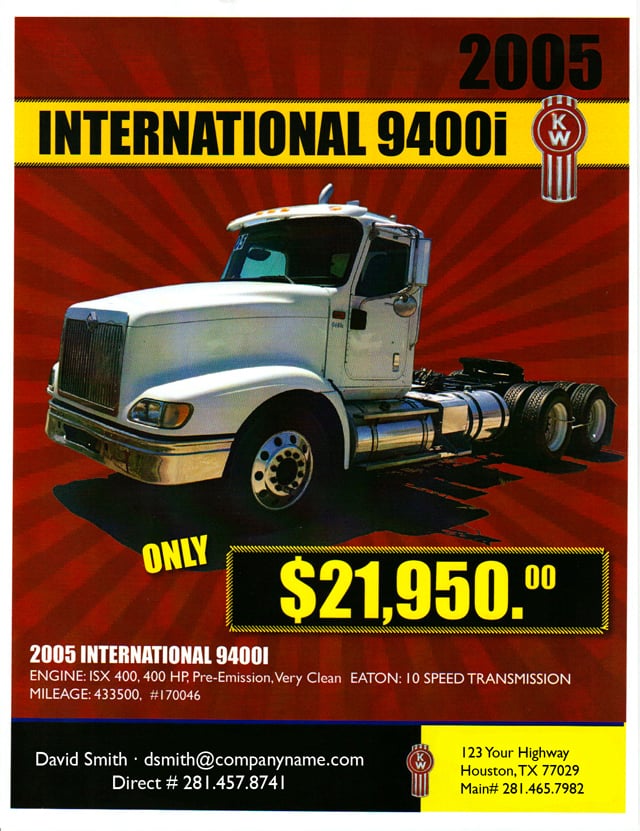 Vehicle Sales Advertising 